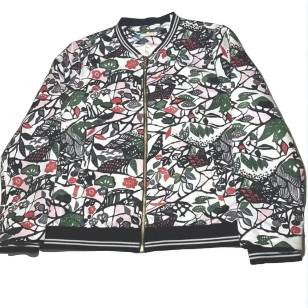 Ted Baker Women's Colour By Numbers Toledy Zip Front Bomber Jacket size 4 - Picture 2 of 11